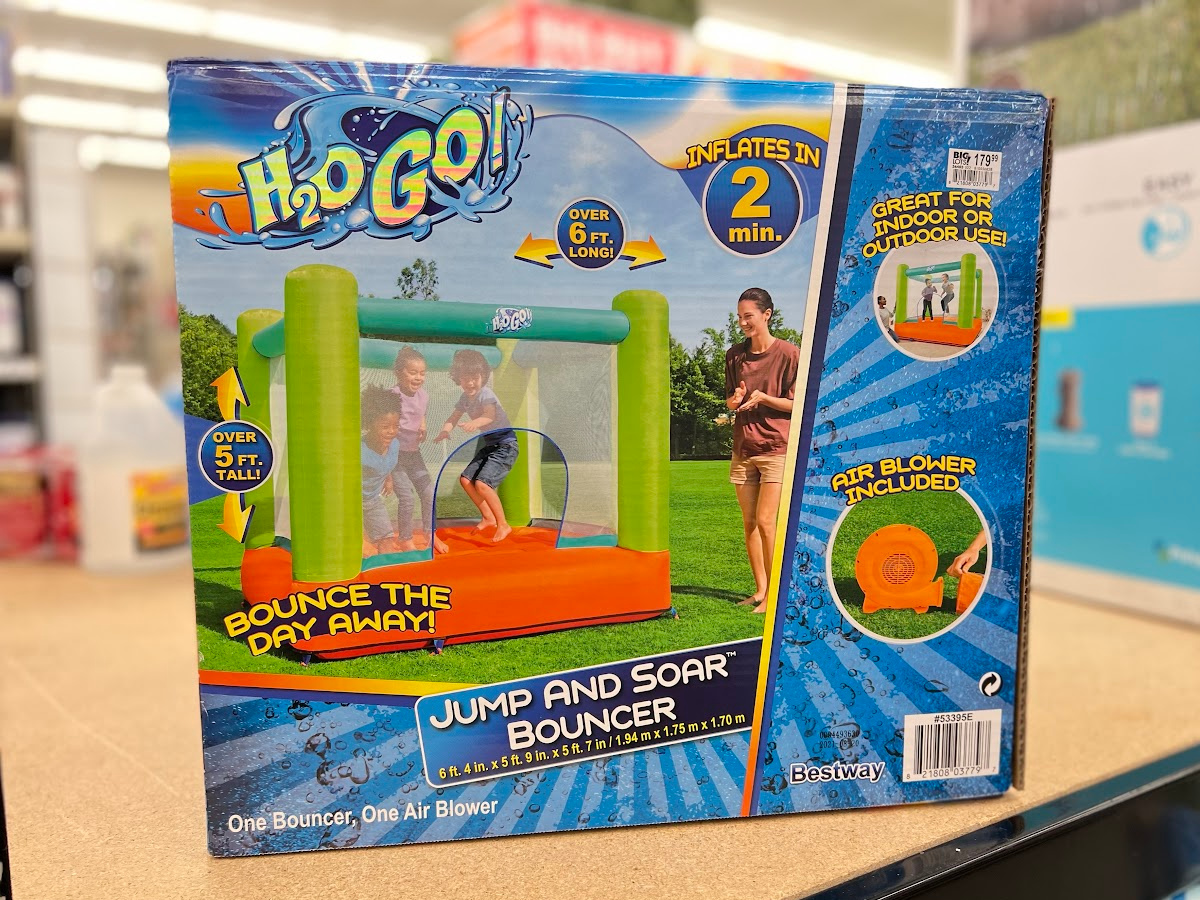 kids inflatable play center in store