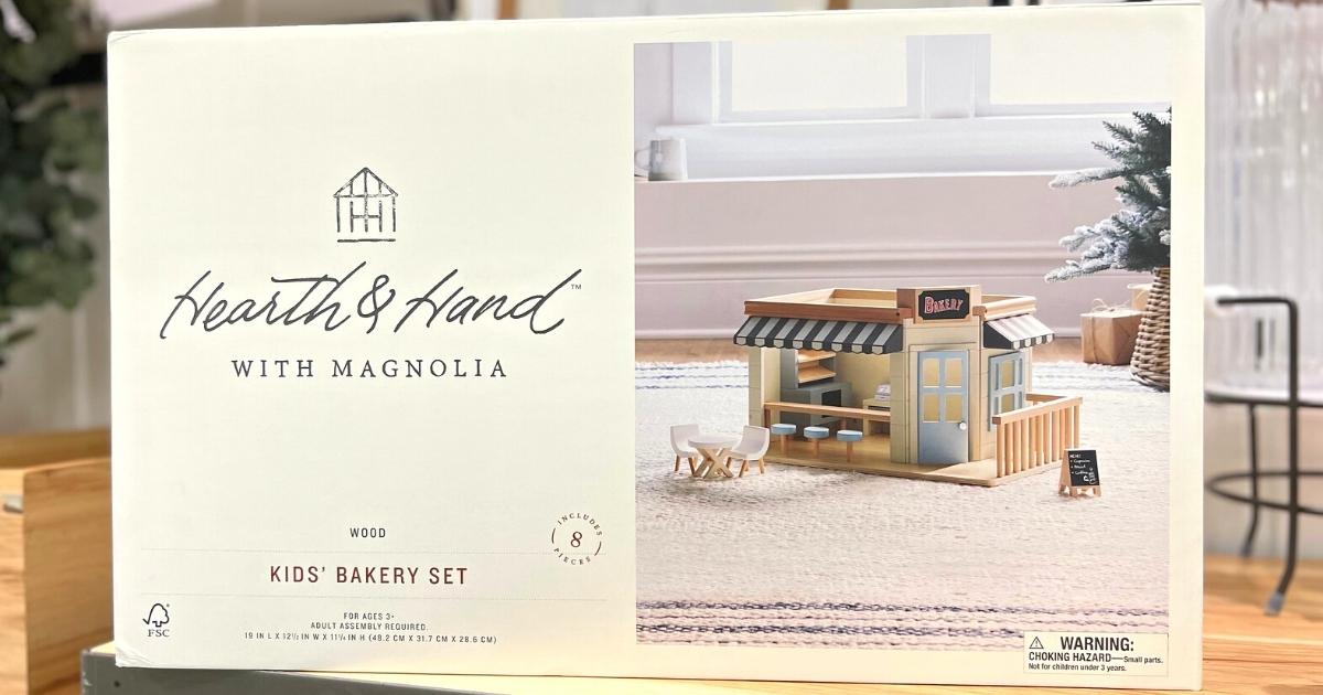 Hearth & Hand With Magnolia Kid's Bakery Set Wooden Toy Playset 2020 for sale online 