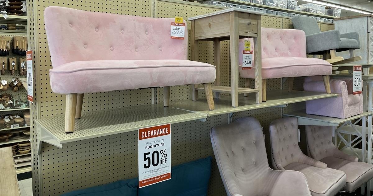 50% Off Hobby Lobby Furniture (In-Store Only) | Velvet Benches, Wood End Tables, Consoles, & More