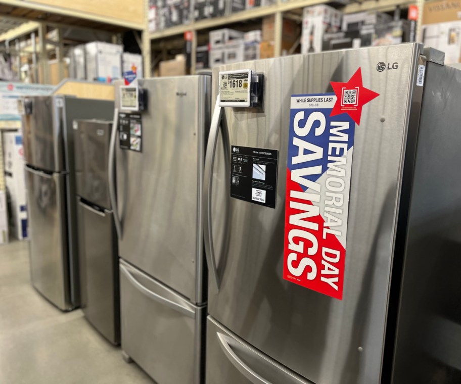 refrigerators on sale at The Home Depot