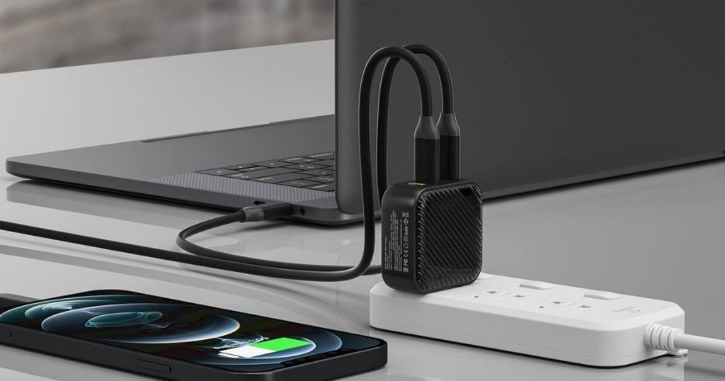  IVZI 100W USB-C Multiport Wall Charger by laptop