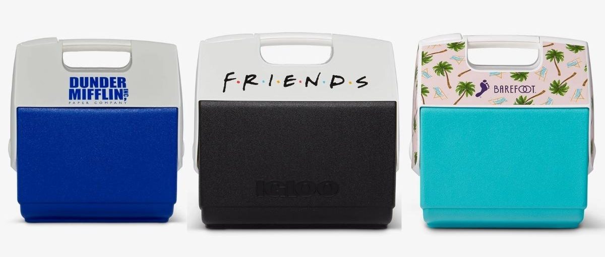 igloo the office, friends, and barefoot wine playmate coolers