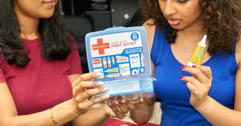 Johnson & Johnson Travel-Ready 80-Piece First Aid Kit