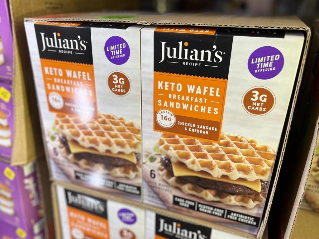 Julian's Recipe Keto Wafel Breakfast Sandwiches 6-Pack