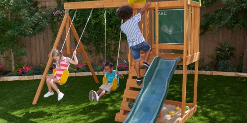 KidKraft Wooden Swing Set Only $269 Shipped on Walmart.com (Regularly $399) | 2 Swings, Slide, Sandbox & More