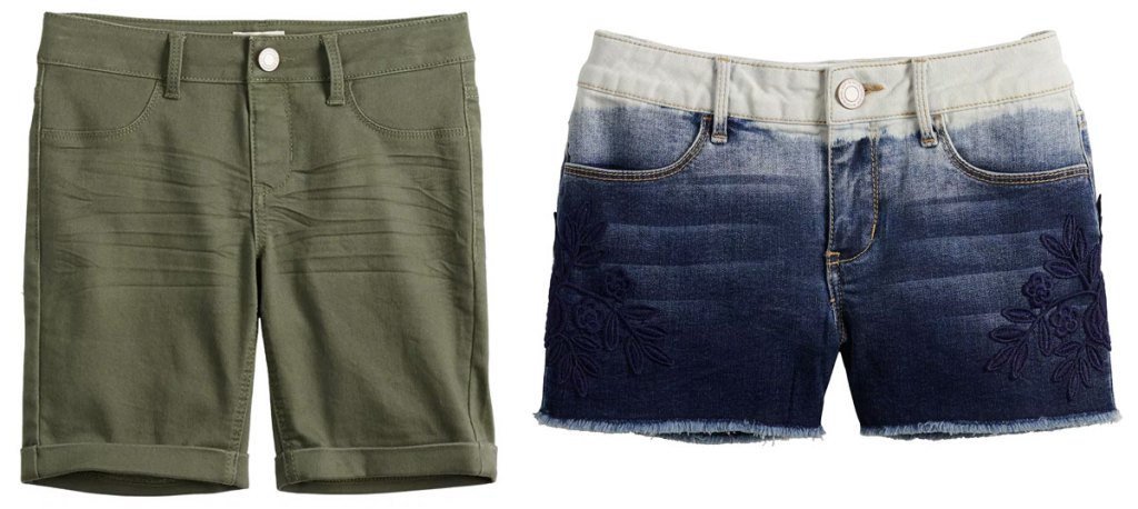 two pairs of girls shorts