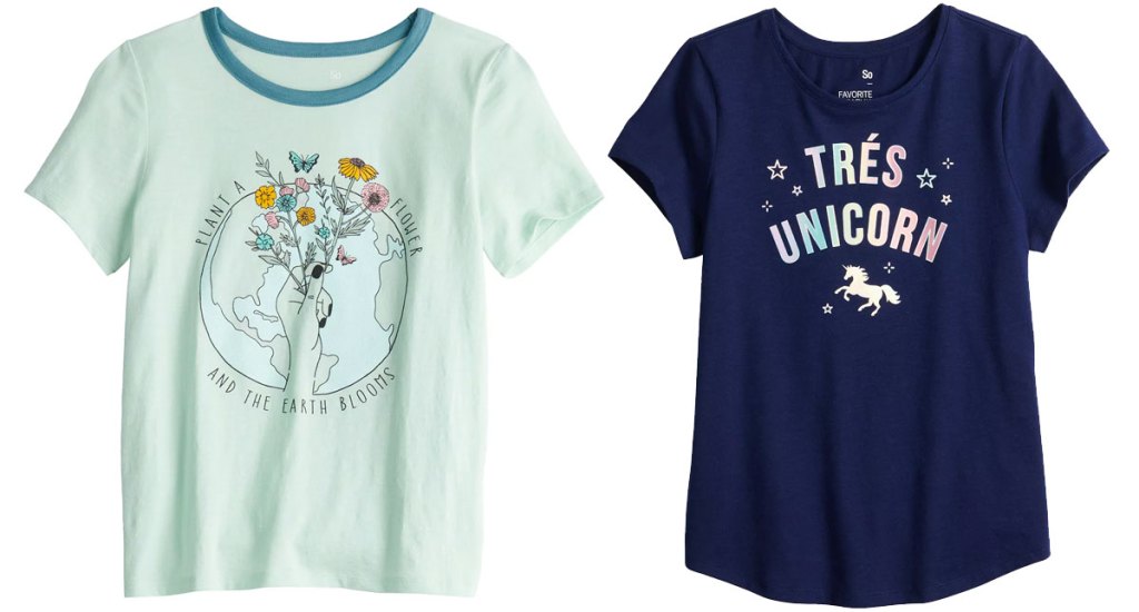 two girls graphic tees