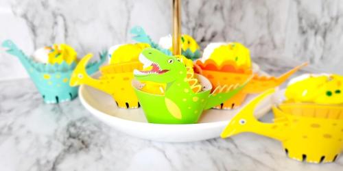 Dinosaur Cupcake Wrappers 48-Count Only $8.99 on Amazon | Perfect for Birthday Parties!
