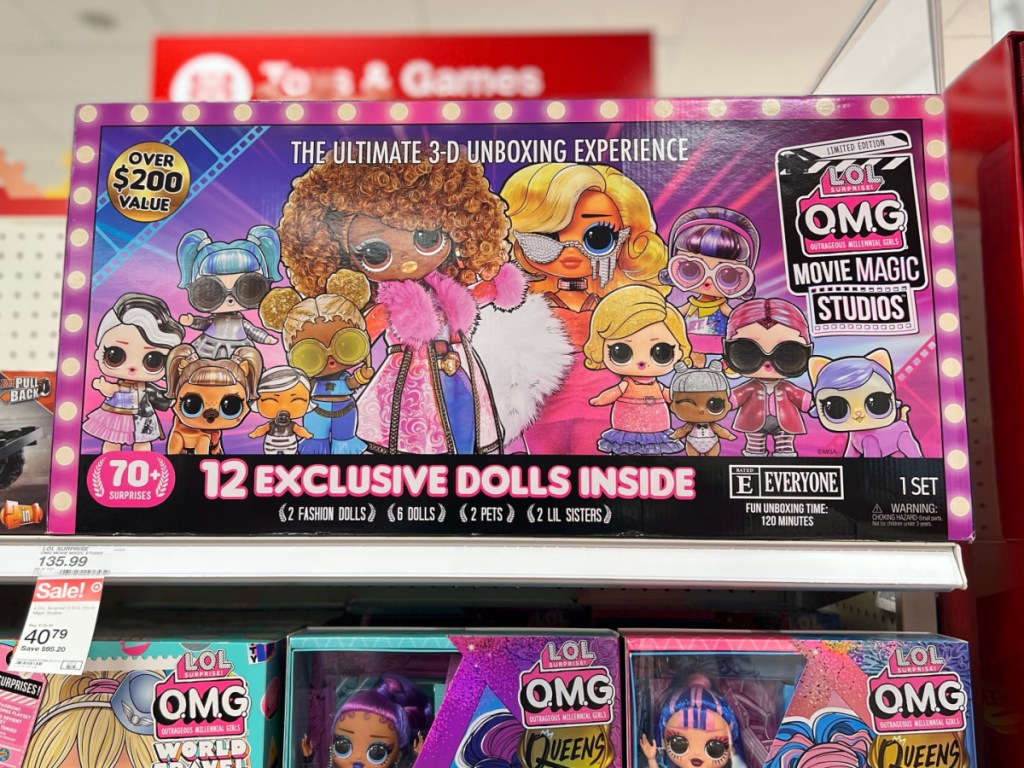 doll playset on store shelf