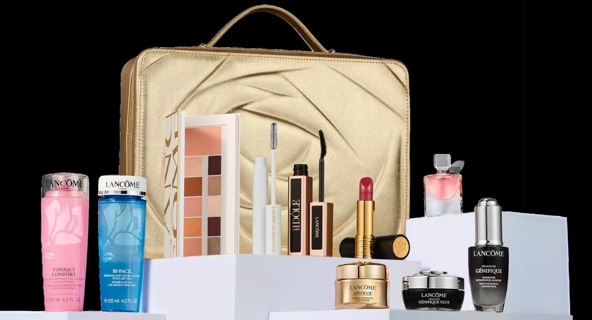 LANCOME holiday special 7 FULLSIZED items and case