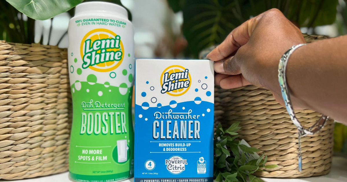 LemiShine Booster and Cleaner next to plants
