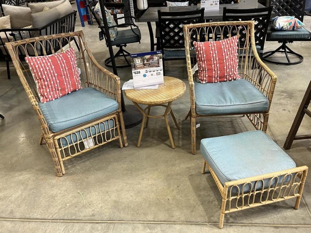 Style Selections Lilywood 5-Piece Woven Patio Conversation Set