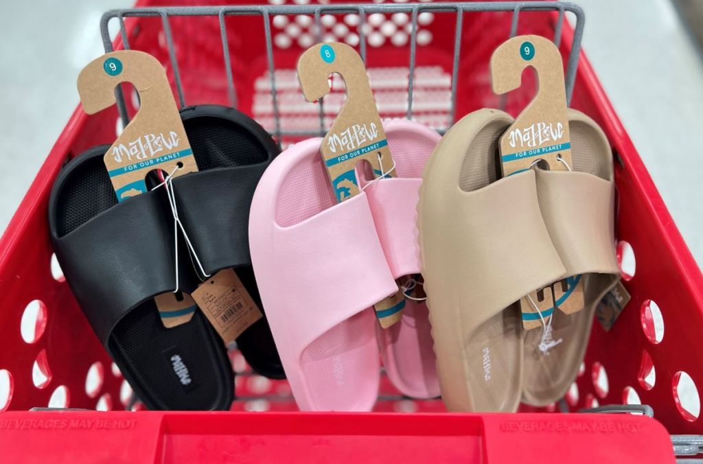 Mad Love Slide Sandals in a Target cart