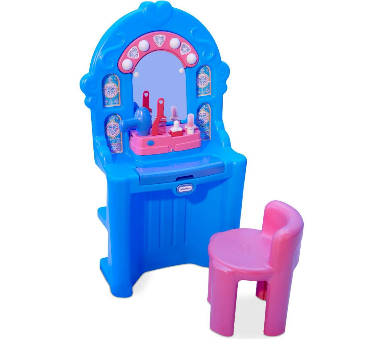 Little Tikes Ice Princess Magic Mirror Vanity with Lights & Sounds with Chair