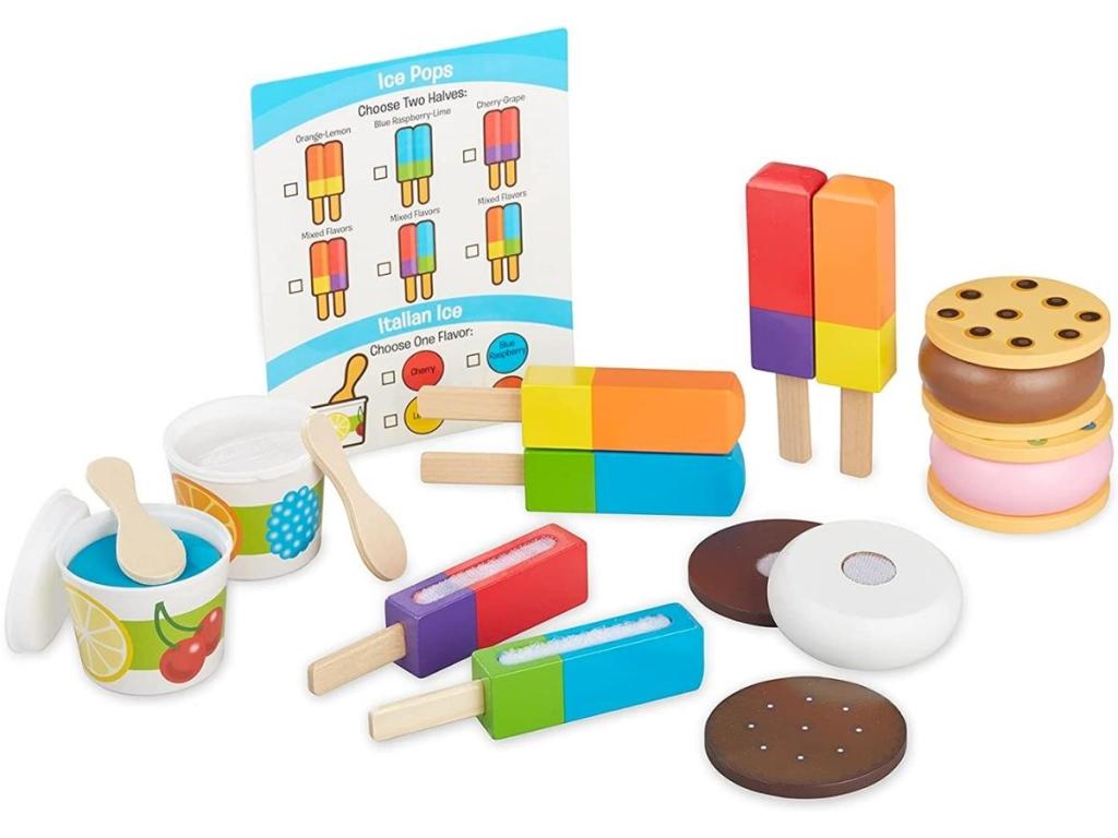 Melissa & Doug Wooden Frozen Treats Ice Cream Play Set