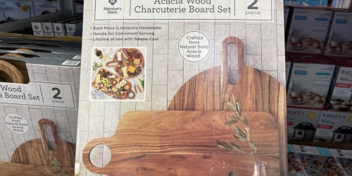 Acacia Wood Handmade Charcuterie Board Set from $19.98 at Sam’s Club