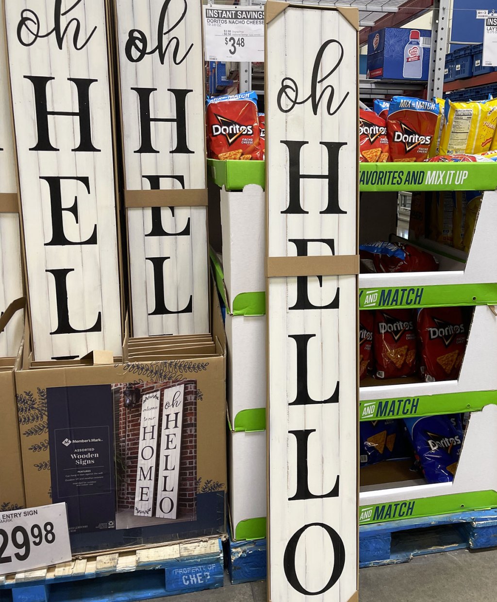 oh hello wooden sign at sam's club