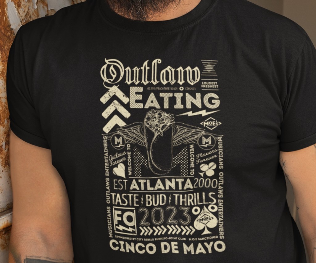 black t-shirt with Cinco de Mayo graphic