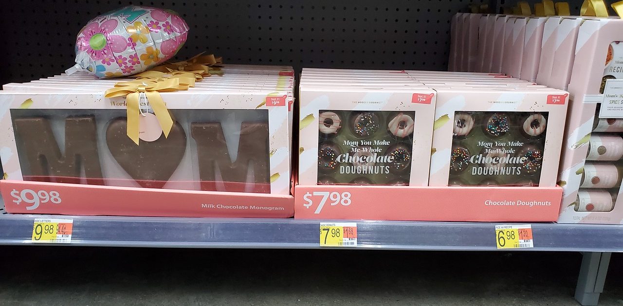 Mother's Day Chocolates on store shelf