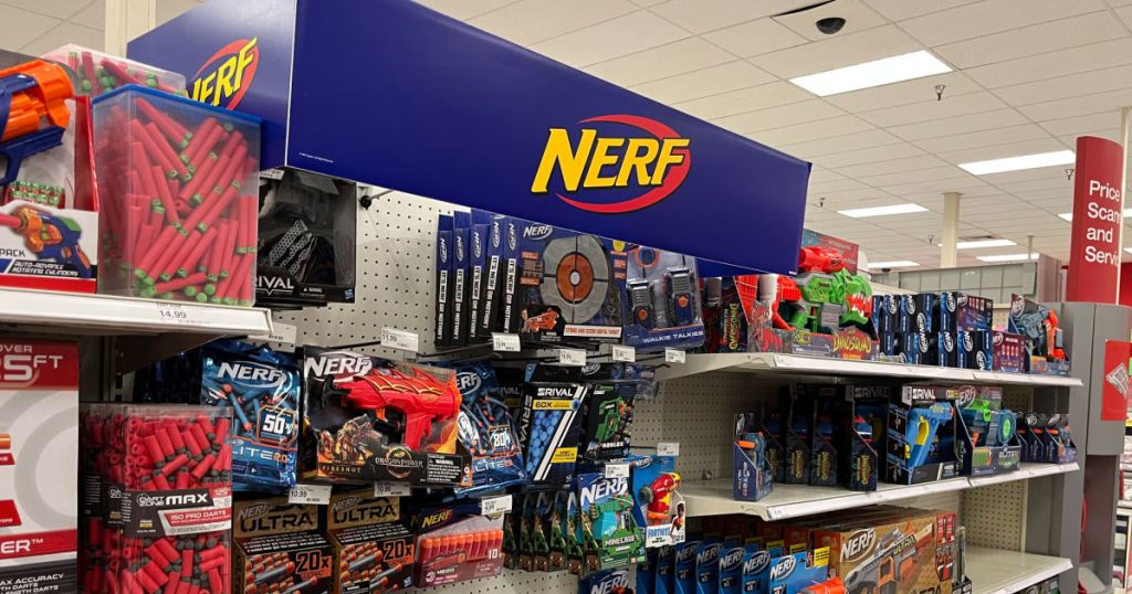toy gun display at store 