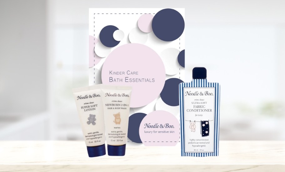 noodle and boo baby essentials on countertop