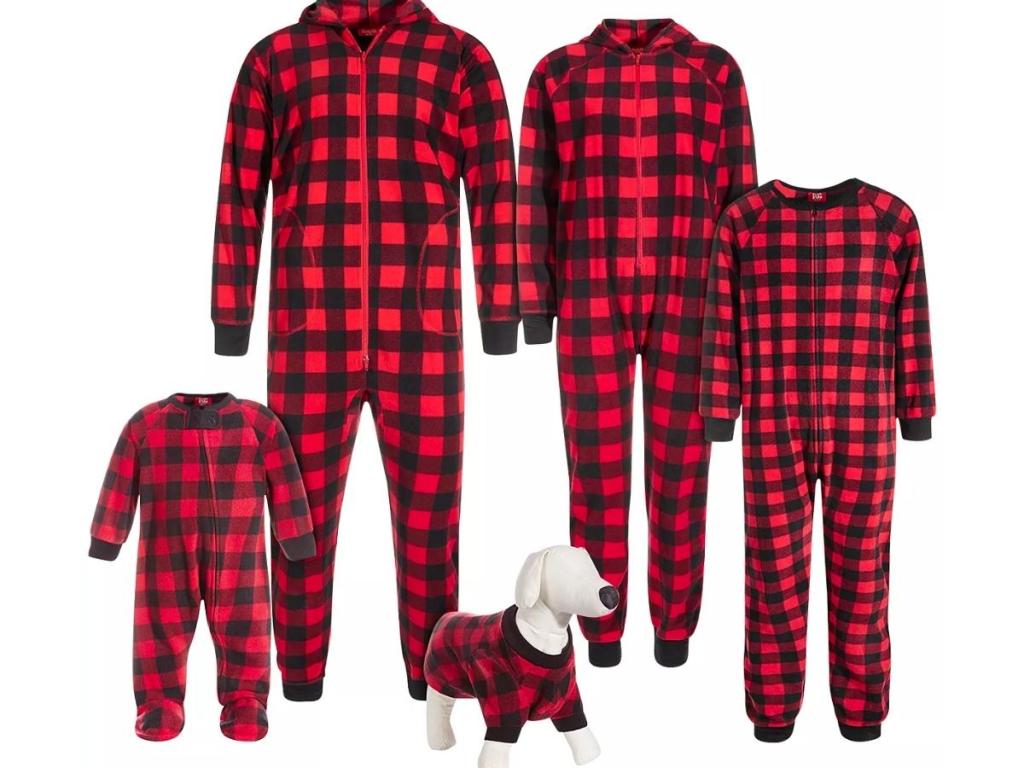 Buffalo Check Onesie Matching Family Pajamas
