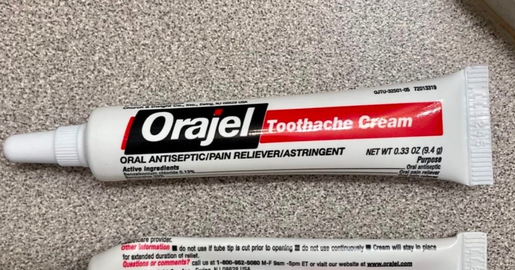 Orajel 4X Toothache & Gum Pain Relief Cream 0.33oz Tube
