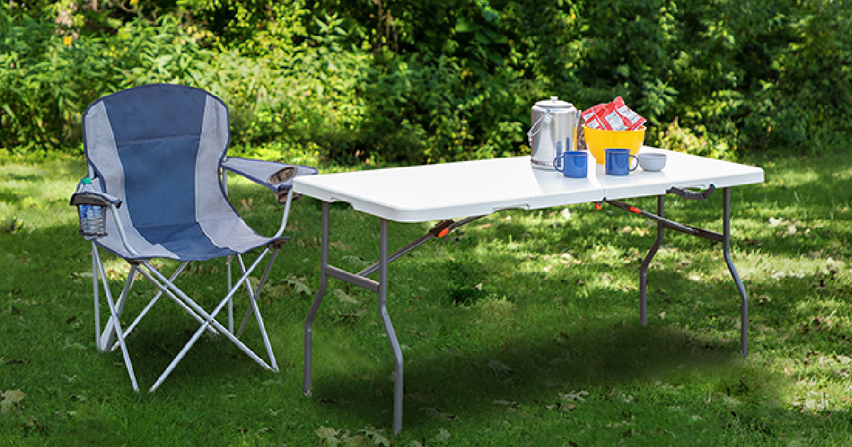 Ozark Trail Camping Table, White