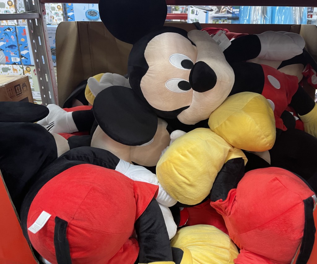huge plush Mickey Mouse on display in Sam's Club