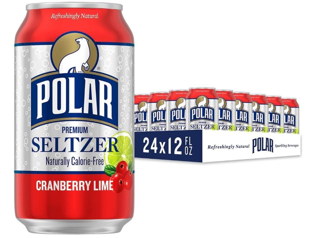 Polar Seltzer Water 24-Pack in Cranberry Lime