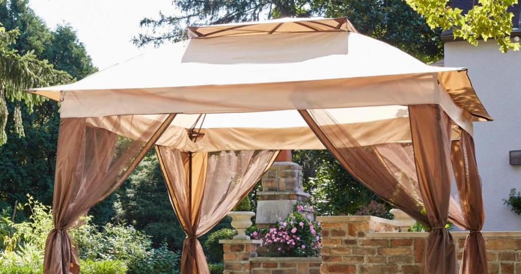 Real Living Pop-Up 11' x 11' Canopy in Tan