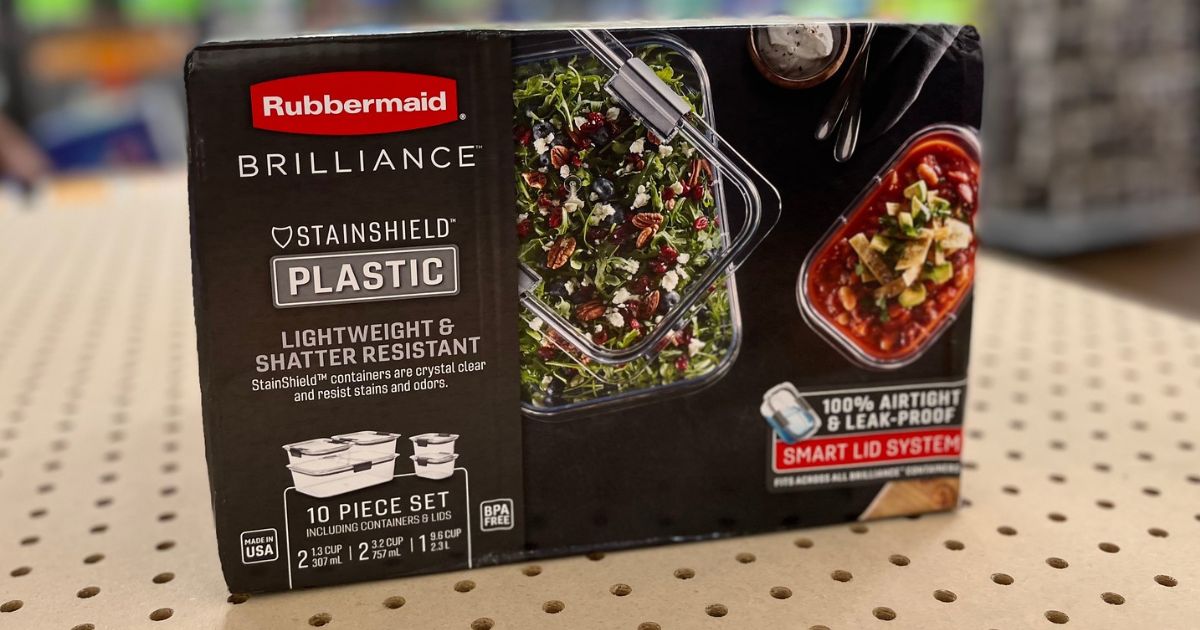 Rubbermaid Brilliance 10Piece Food Storage Set JUST 17.99 on Amazon
