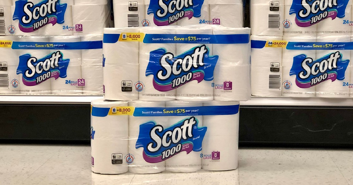 large packs of toilet paper in store