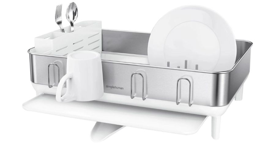 A SimpleHuman Steel Frame Dish Rack