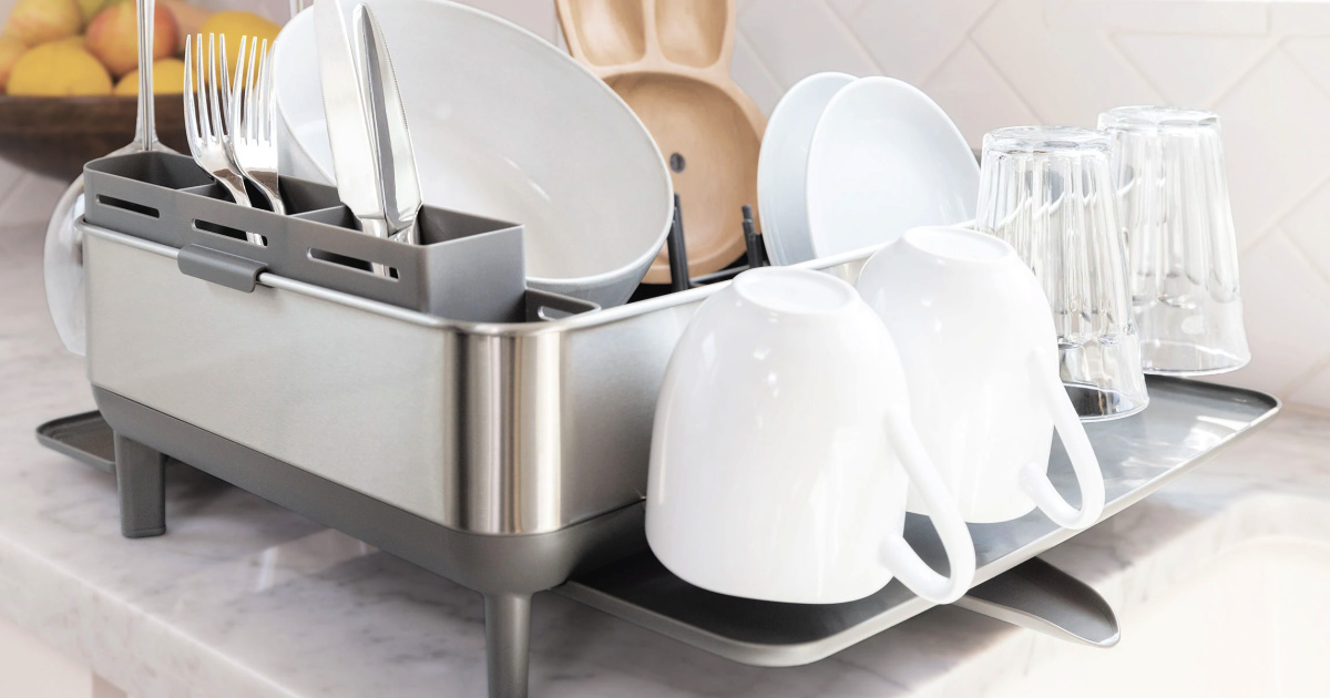 SimpleHuman Dish Rack & Sink Caddy Bundle Only $74.99 Shipped on