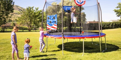 Skywalker 8-Foot Enclosed Trampoline w/ Basketball Hoop Only $135.89 Shipped on Amazon (Regularly $200)