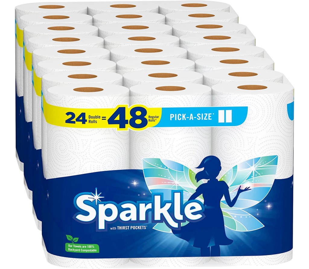 multiple packs of sparkle paper towels