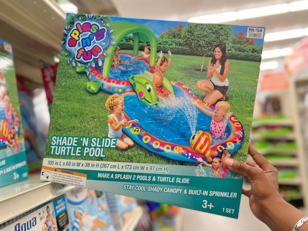 inflatable turtle pool play center in store