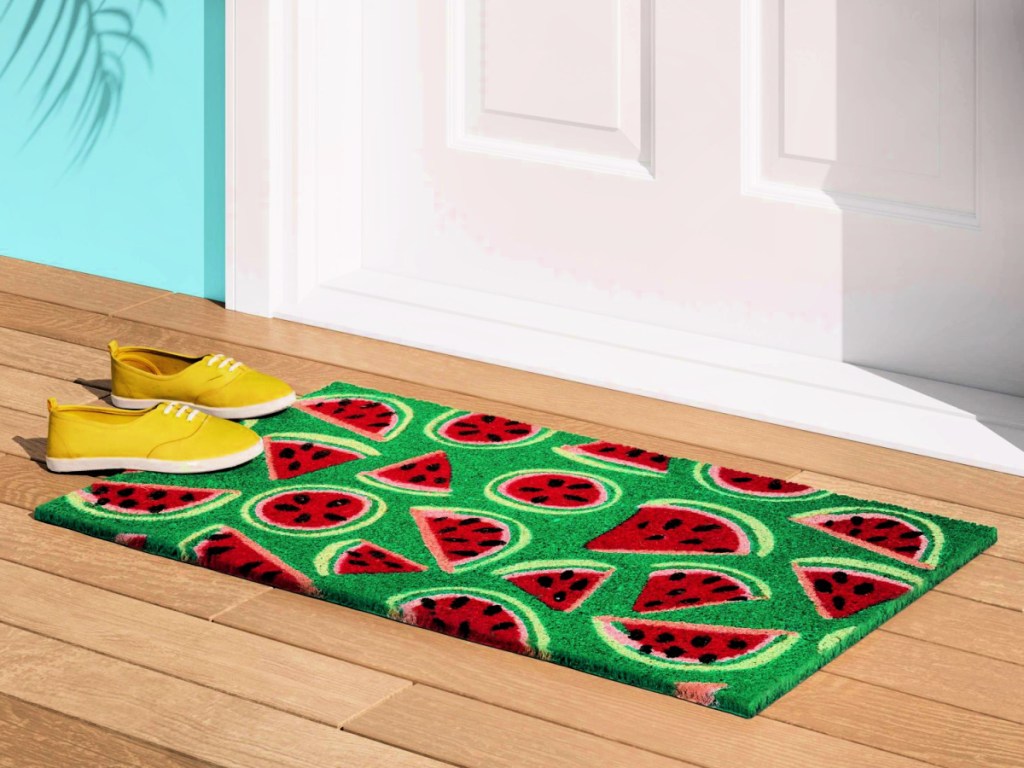 Sun Squad 1'6"x2'6" Watermelon Doormat Green
