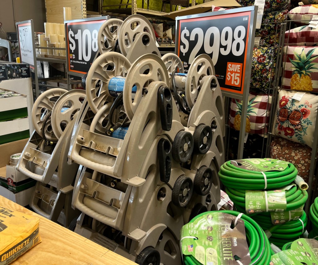 Hose rell carts at Home Depot