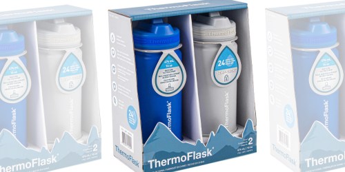ThermoFlask 16oz Stainless Steel Water Bottle 2-Pack Only $13.99 at Costco