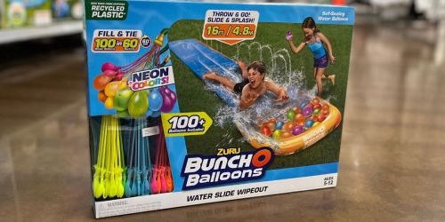 Bunch O Balloons Water Slide Wipeout w/ 100 Water Balloons Only $14.98 on Amazon & Walmart.com (Regularly $30)