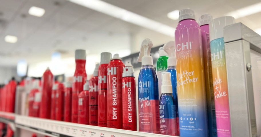 chi hair care products on store shelf