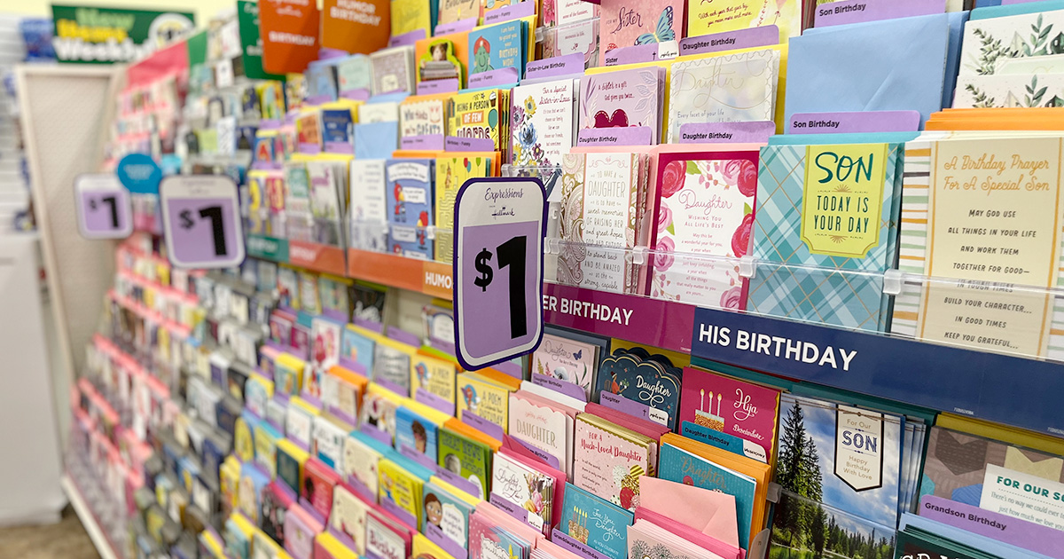 Using Dollar Tree Cards Can Save You A Bundle Here S How Dollar Tree Greeting Card Selection 