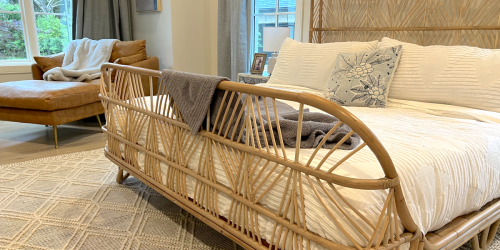 Check Out Collin’s Stunning Edloe Finch Rattan Bed (+ Score Exclusive Savings w/ Our Code)