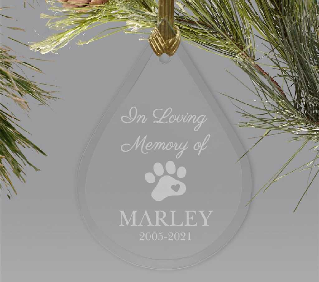 personalized pet memorial ornament condolence gifts