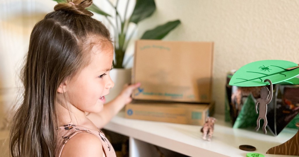 girl with craft box