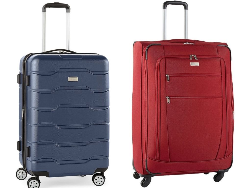blue or red luggages