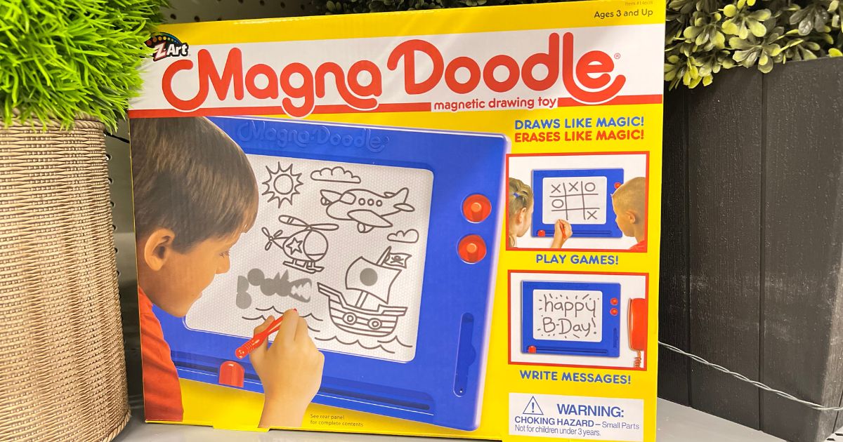 Original Retro Magna Doodle Draws & Erases like magic Play Games Write Message 
