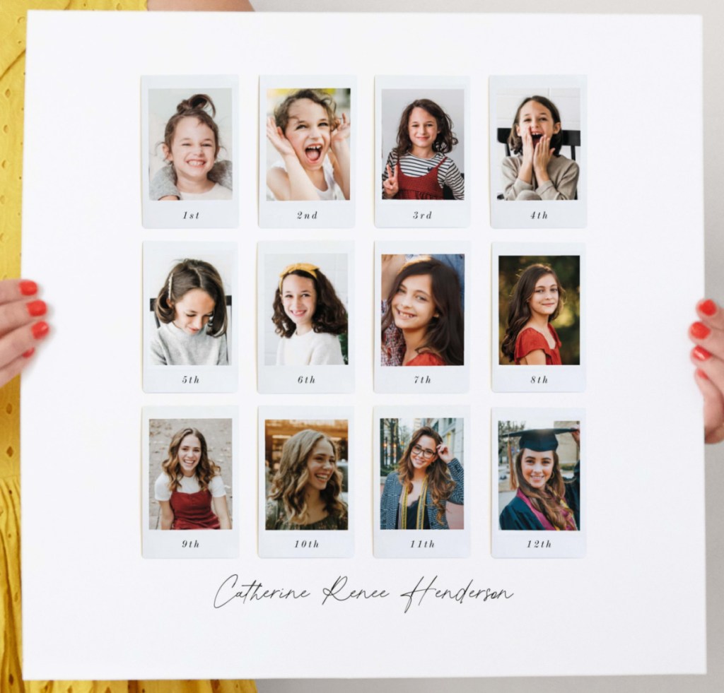 photo print with pictures of all school grades